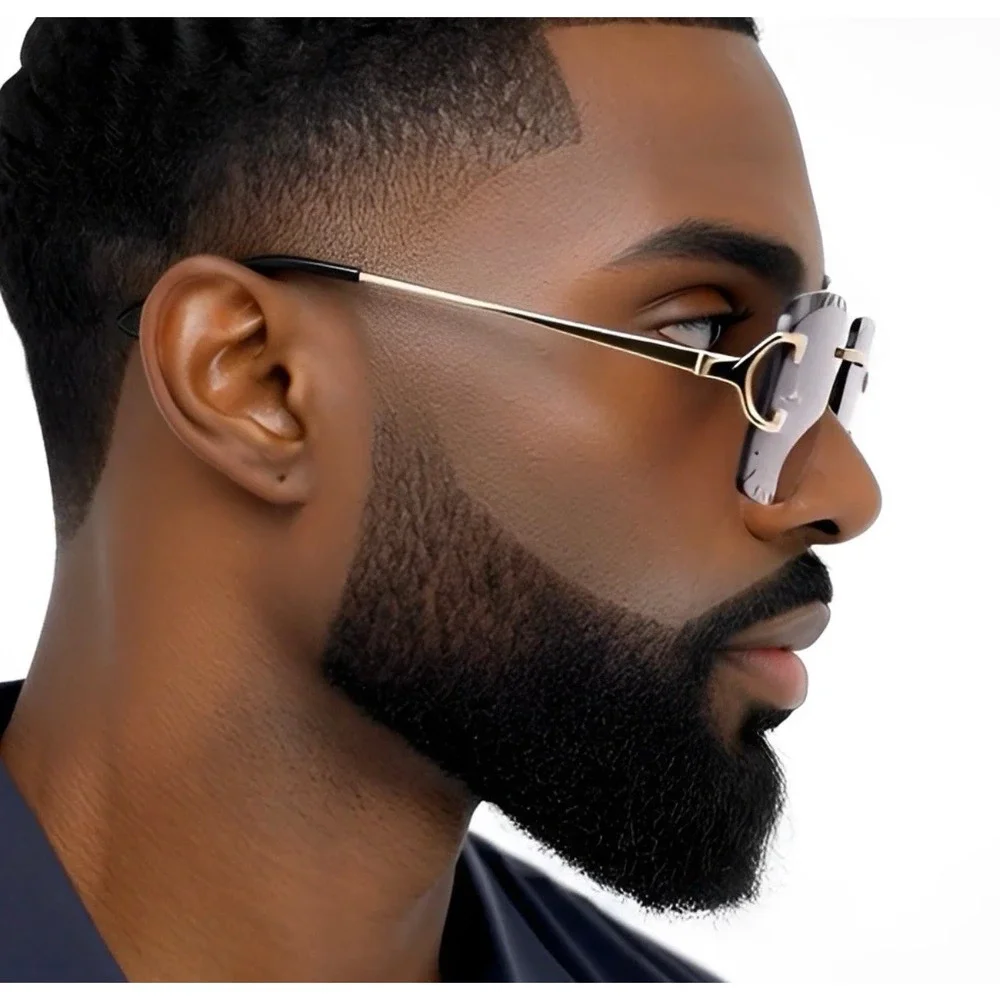 Sunglasses Men's Fashion Square Black Lens Cholo Gangs Rapper Shades Hip Hop New